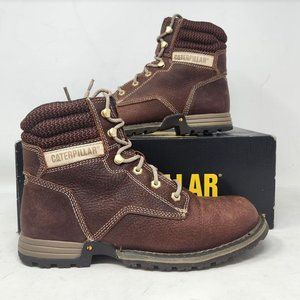 Women's 10 Cat Foowear Paisley 6" Industrial work boot in Tawny brown